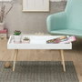 Hanah Home Mesa de centro Cross Blanca